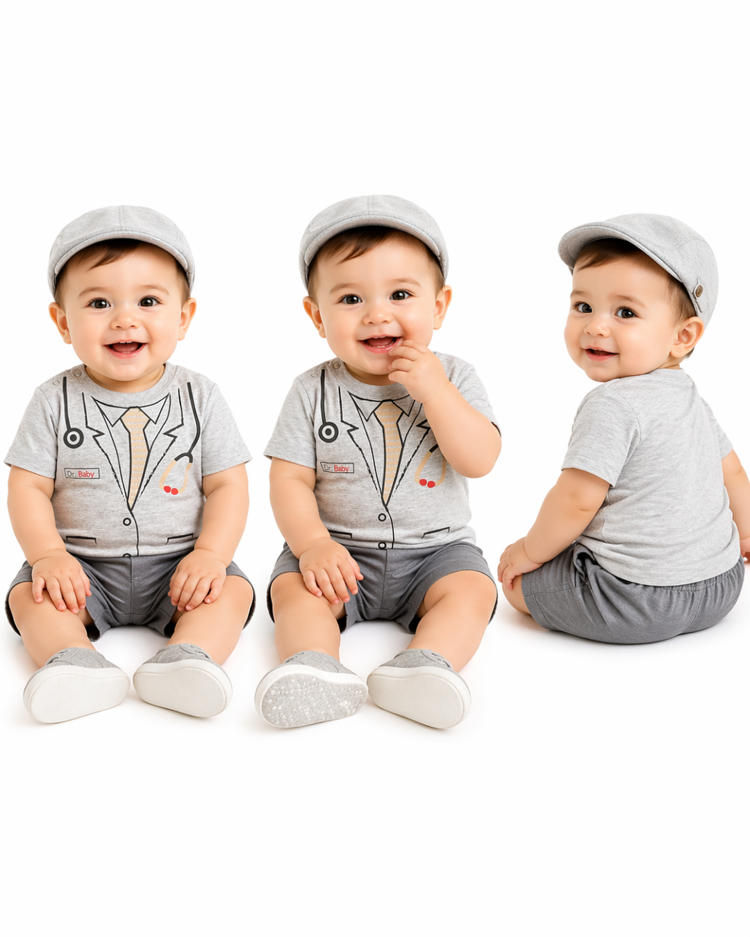 Bebeto Dr. Baby Çizimli Yazlık Erkek T-shirt