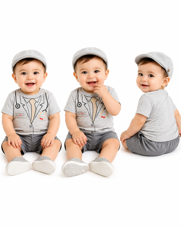 Bebeto Dr. Baby Çizimli Yazlık Erkek T-shirt
