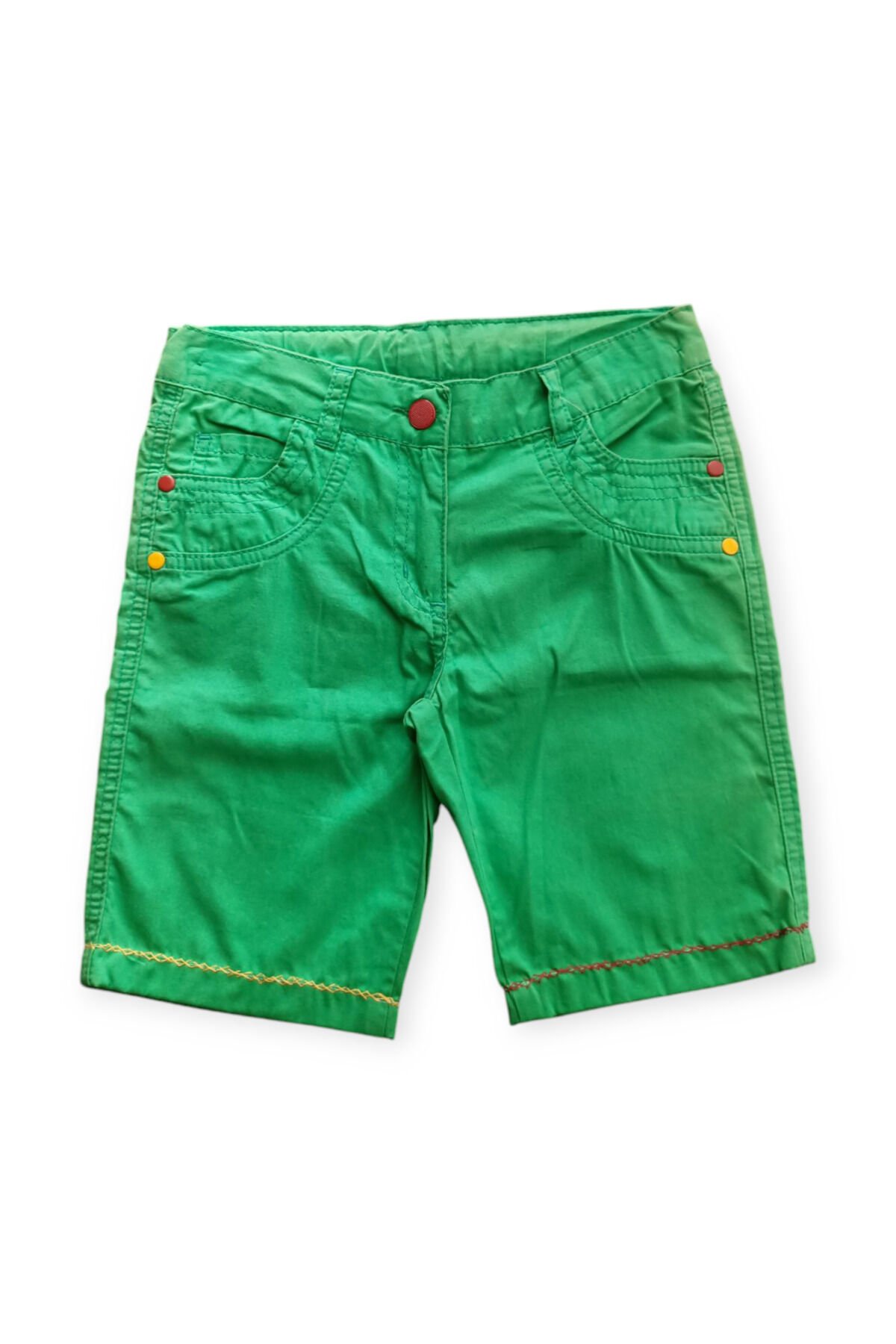 Blt Kız Çocuk Renkli Yazlık Keten Şort
