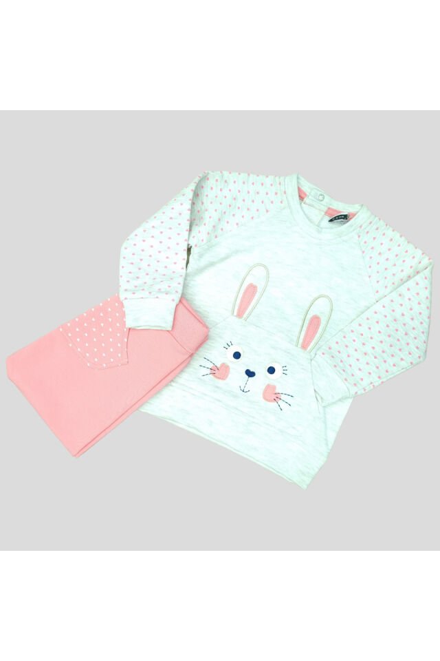 Pelops Kız Bebek Spor Eşofman Takım Pembe - 18-24 Ay