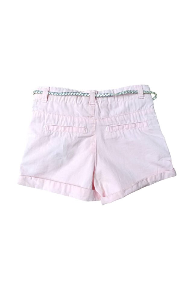 Breeze Kız Çocuk Yazlık Keten Şort Pembe - 4 Yaş