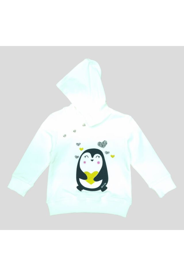 Pelops Kız Bebek Spor Eşofman Takım Beyaz - 9 - 12 Ay