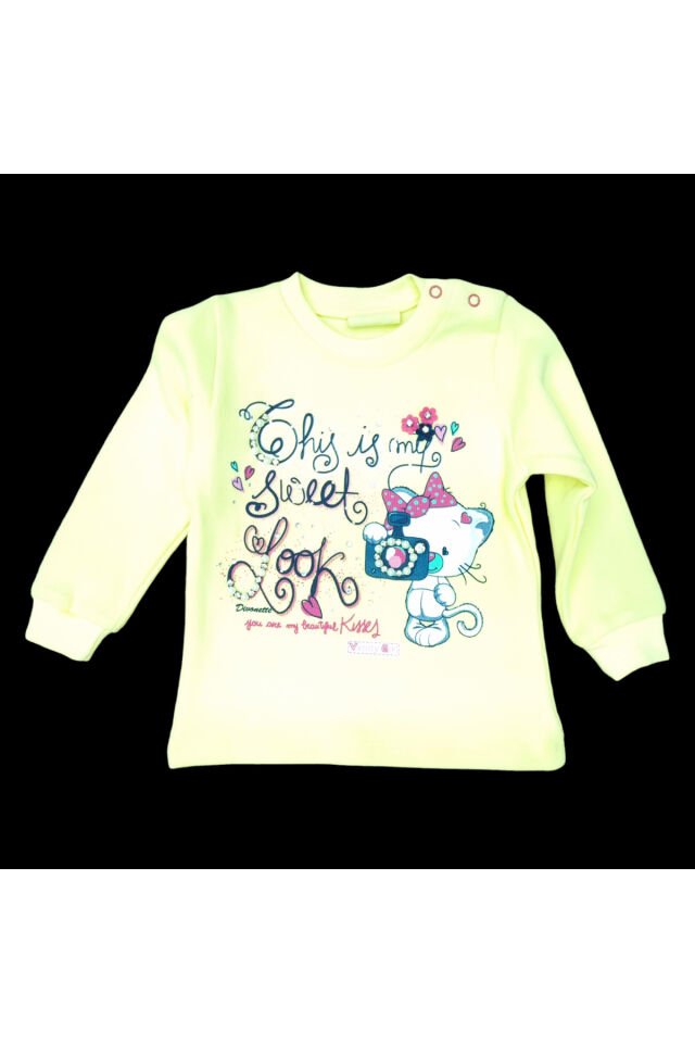 Divonette Kız Bebek Spor Eşofman Takım Sarı - 1 Yaş