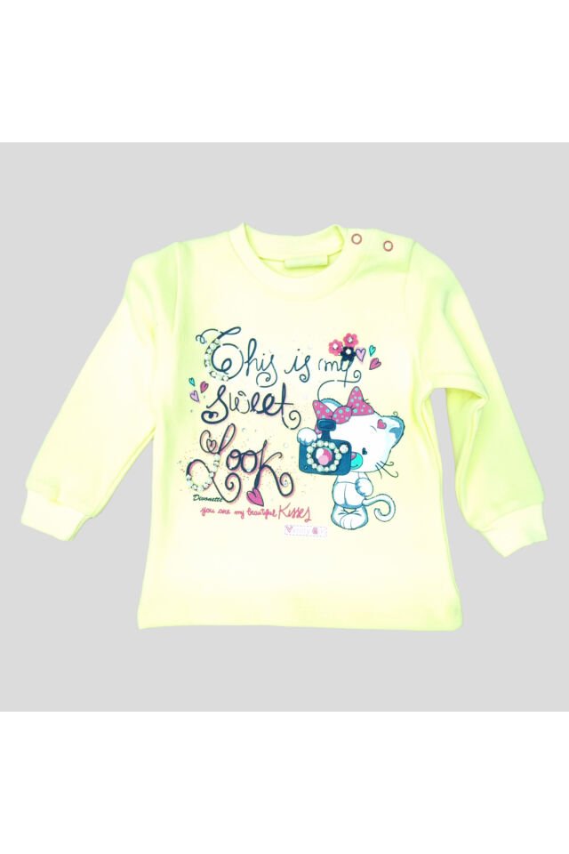 Divonette Kız Bebek Spor Eşofman Takım Sarı - 1 Yaş
