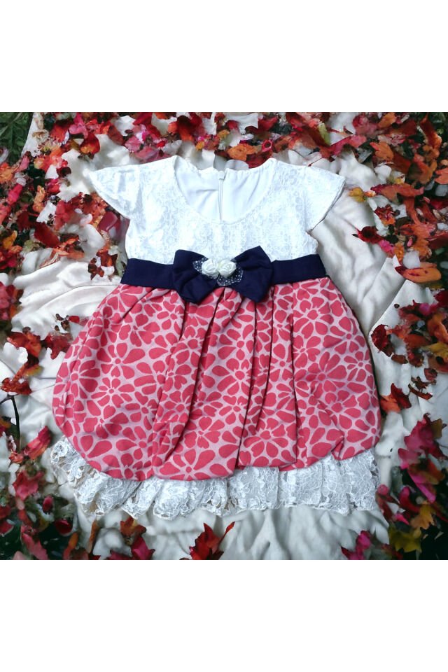 Boncuk Kız Bebek Bolerolu Elbise Pembe - 1 Yaş
