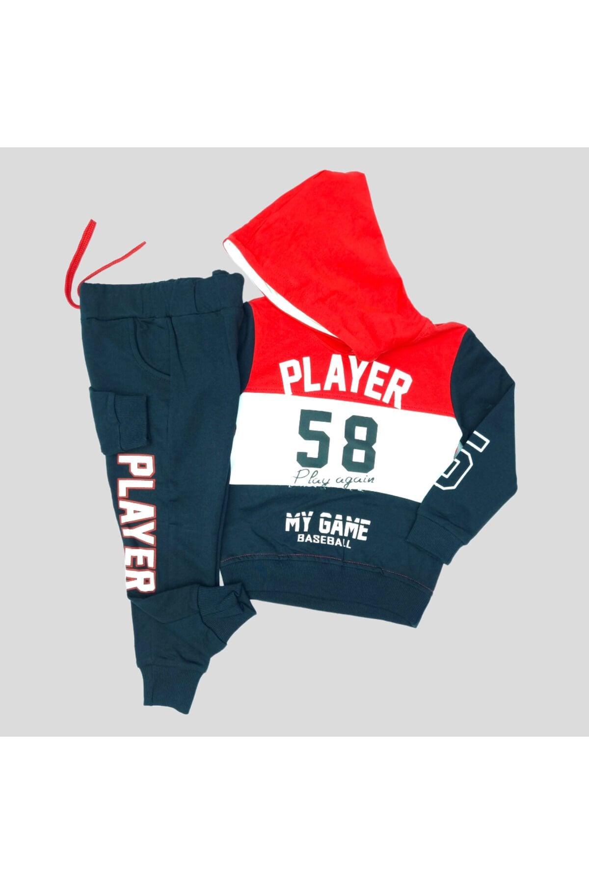 Pelops Erkek Bebek Spor Eşofman Takım Kırmızı - 3 Yaş