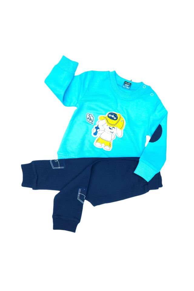 Pelops Erkek Bebek Spor Eşofman Takım Mavi - 12-18 Ay