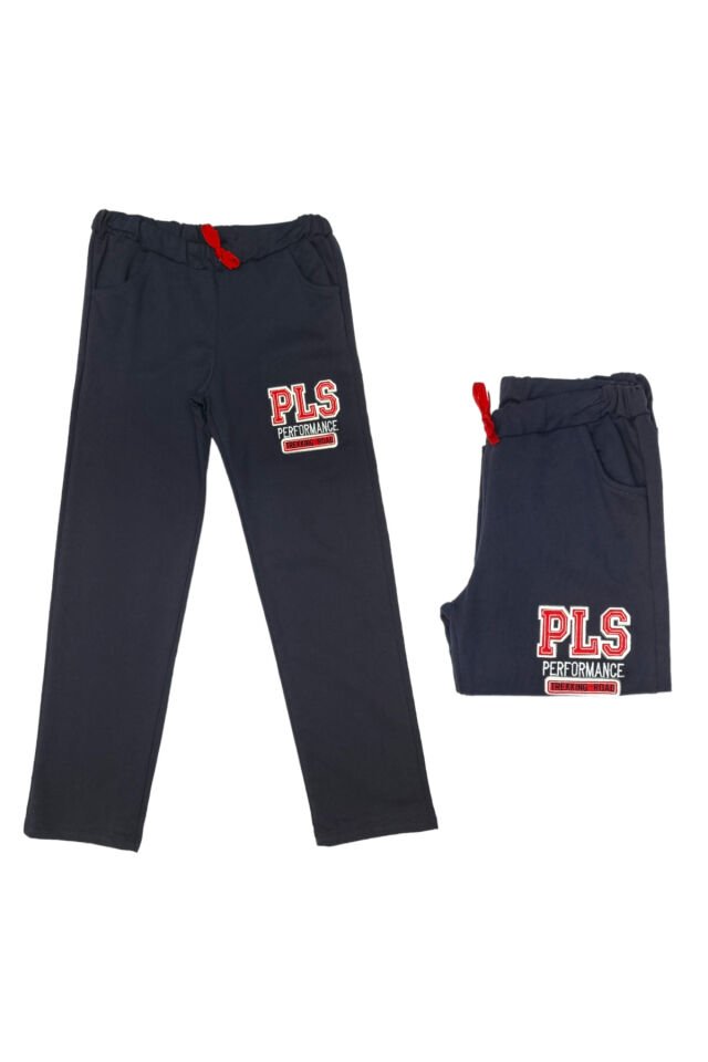 Pelops Erkek Çocuk Eşofman Altı Koyu Gri - 11-12 Yaş