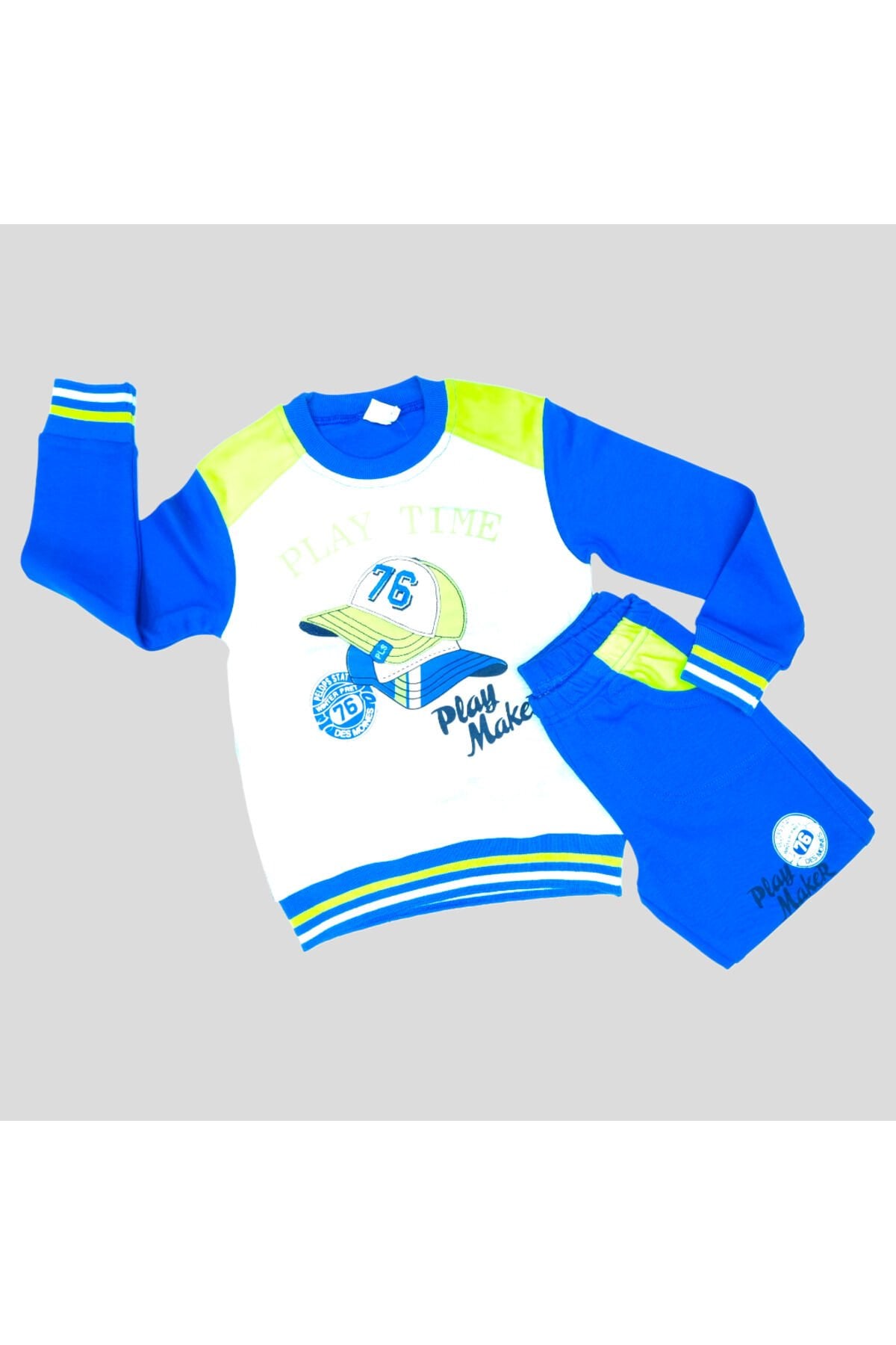Pelops Erkek Bebek Spor Eşofman Takım Mavi - 4 Yaş