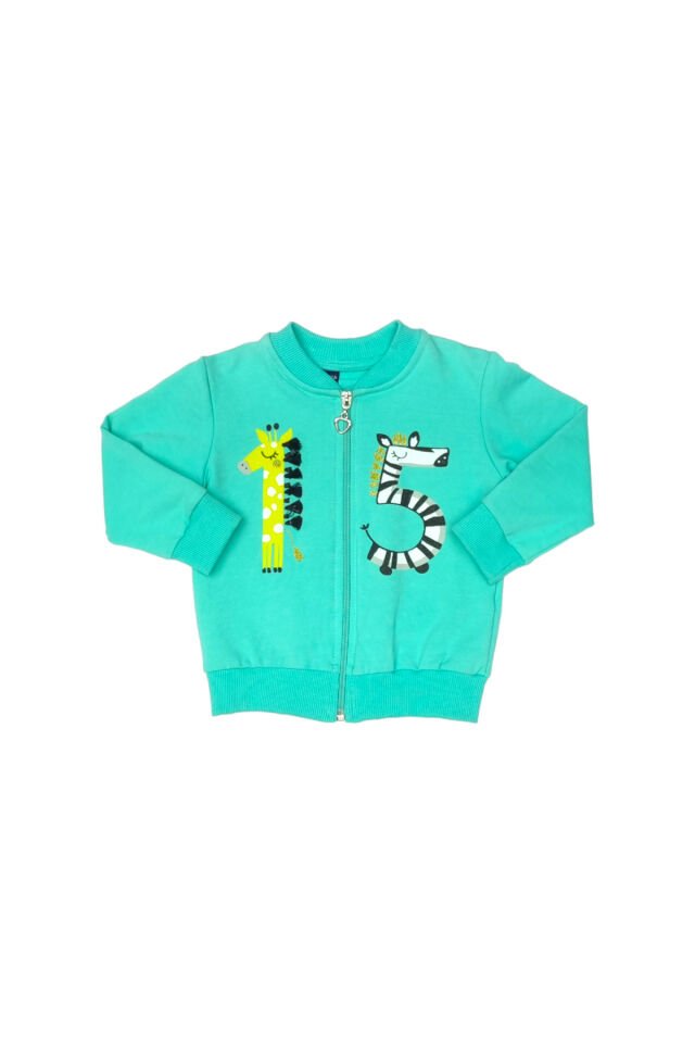 Gorena Kız Bebek Sweatshirt Şu Yeşili - 18 Ay