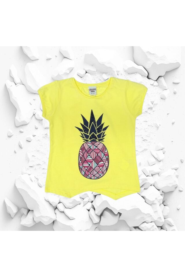 Pelops Kız Çocuk Spor Taytlı Yazlık Takım Sarı - 4-5 Yaş