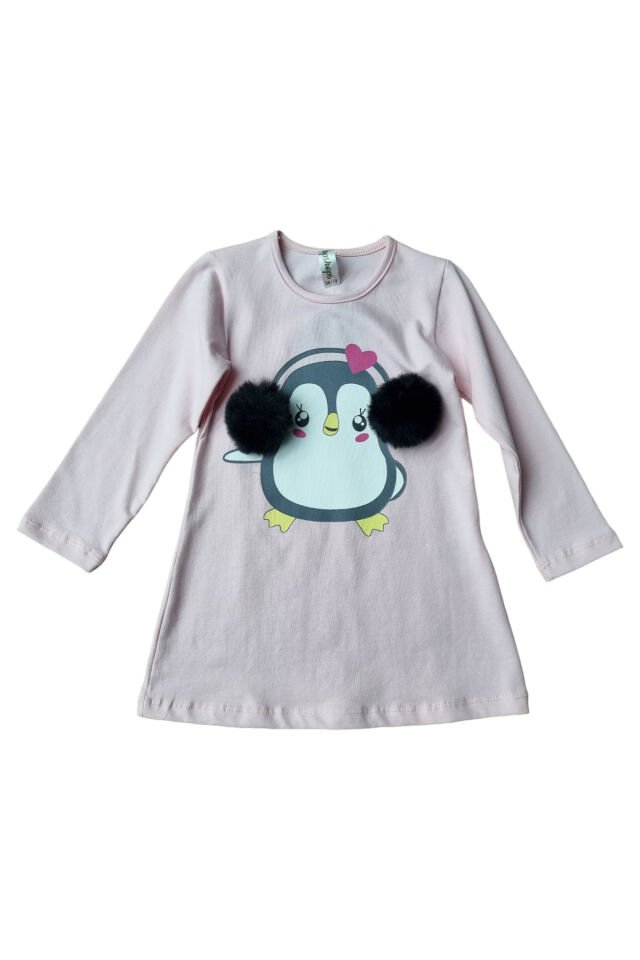 Popshops Kız Bebek Kışlık Elbise Pembe - 1-2 Yaş
