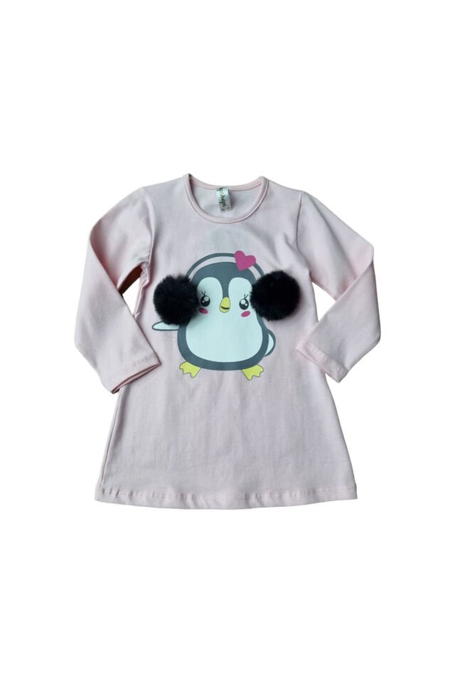 Popshops Kız Bebek Kışlık Elbise Pembe - 1-2 Yaş
