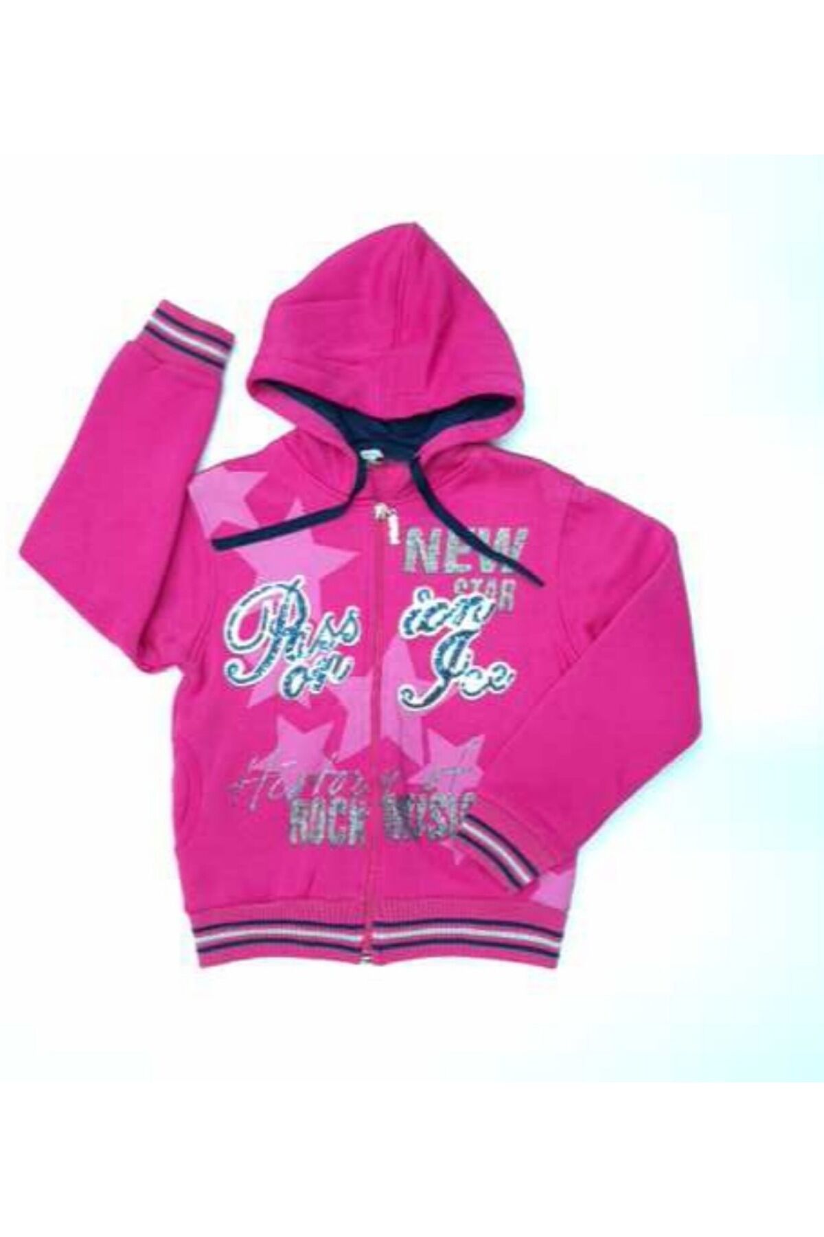 Pelops Kız Çocuk Kapuşonlu Sweatshirt Fuşya - 7 Yaş