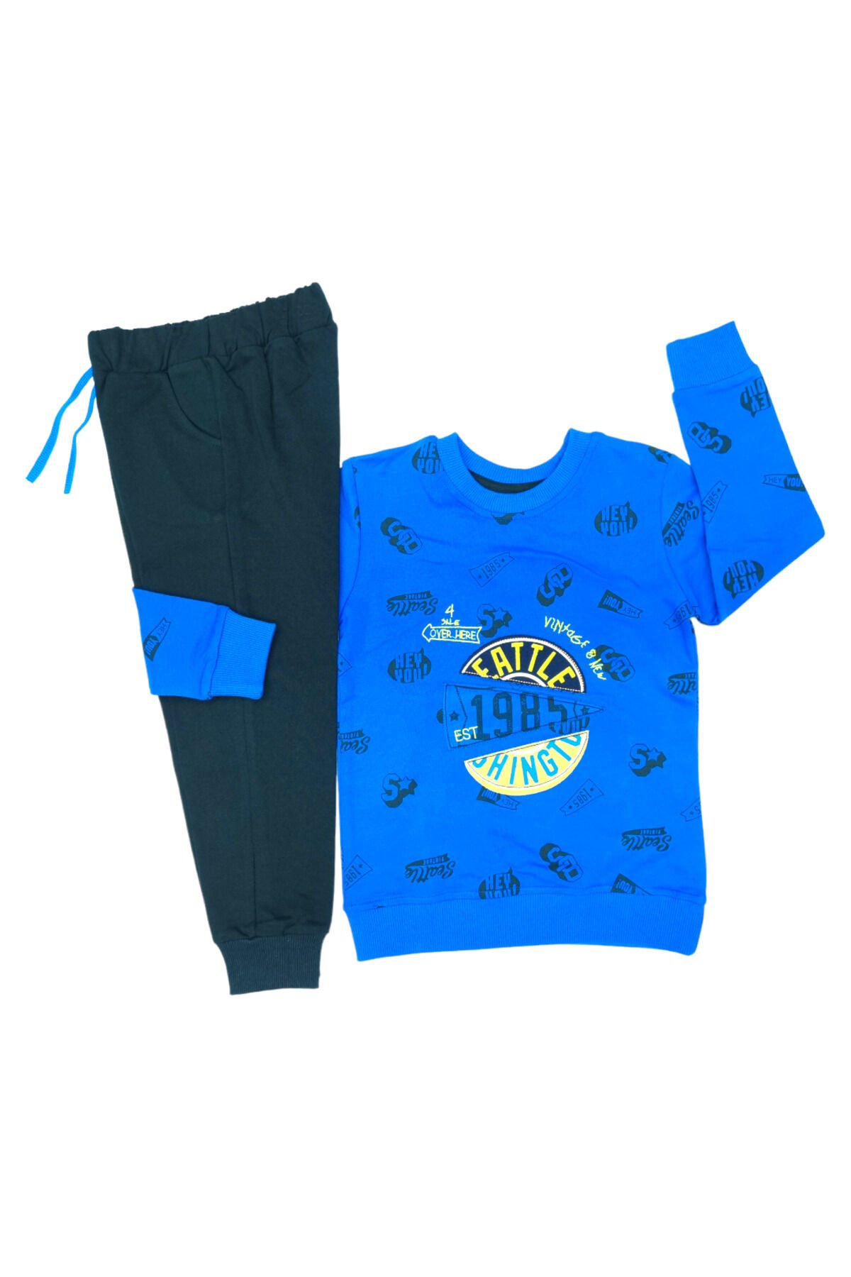 Pelops Erkek Çocuk Spor Eşofman Takım Mavi - 5-6 Yaş