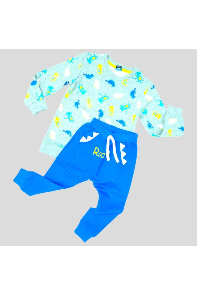 Pelops Erkek Çocuk Spor Eşofman Takım Mavi - 5-6 Yaş