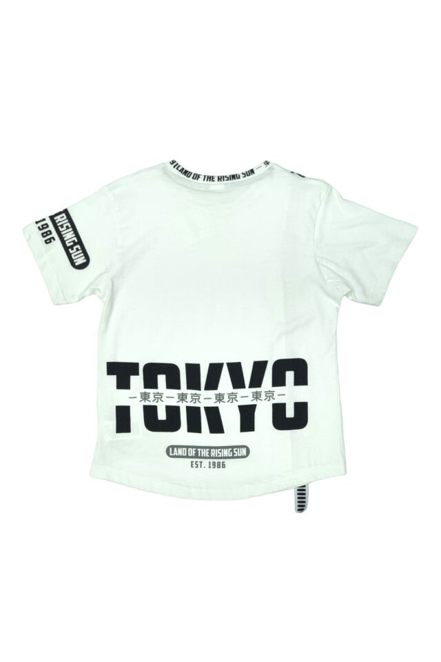 Dmb Erkek Çocuk Tokyo Yazlık Tshirt Beyaz - 7-8 Yaş