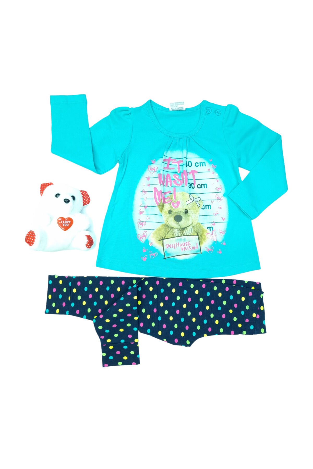 Breeze Kız Bebek Spor Taytlı Takım Su Yeşili - 3 Yaş