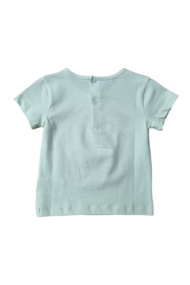 Çikoby Kız Bebek Köpekli Yazlık T-shirt Bej - 12-18 Ay