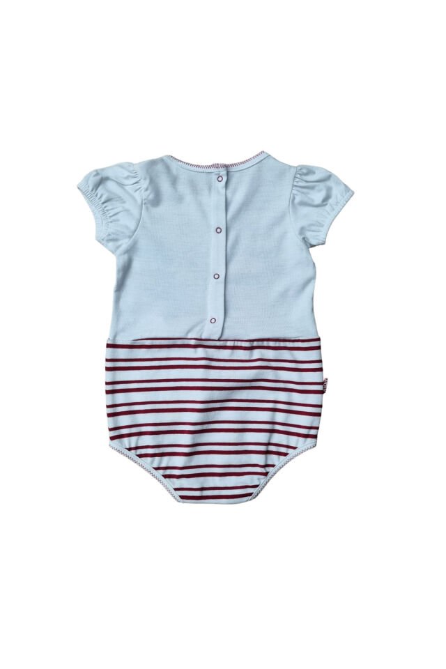 Maia Kız Bebek Tavşanlı Yazlık Tulum Kırmızı - 6-9 Ay