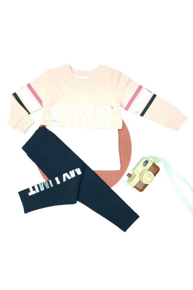 Pelops Kız Bebek Üçlü Spor Taytlı Takım