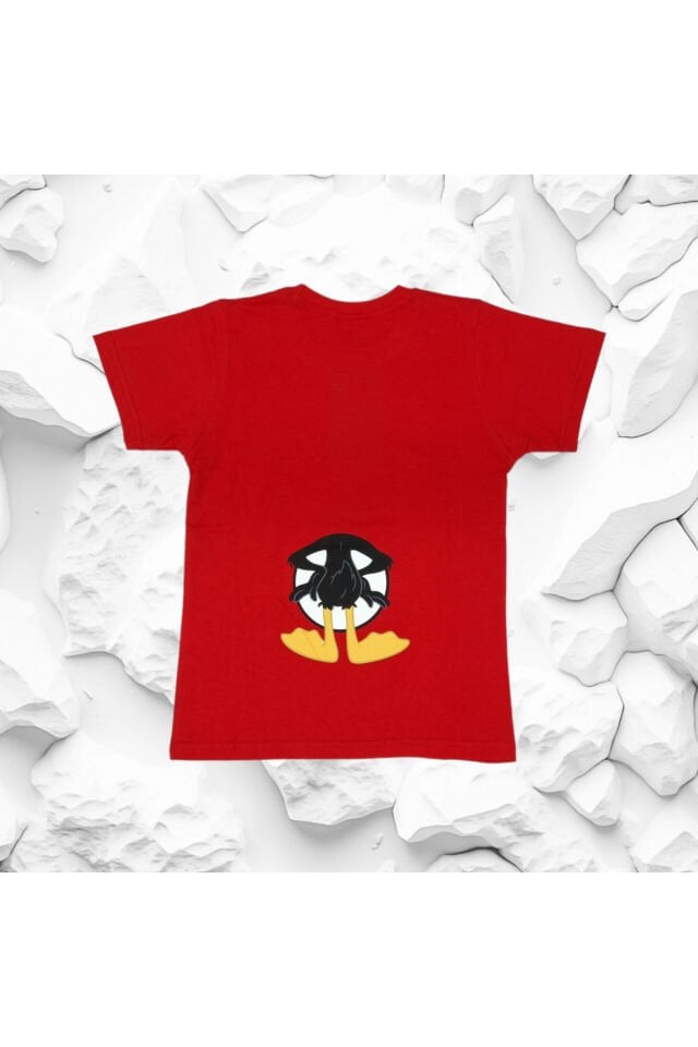 Rolypoly Daffy Duck Erkek Çocuk Şortlu Yazlık Takım Kırmızı - 3 Yaş