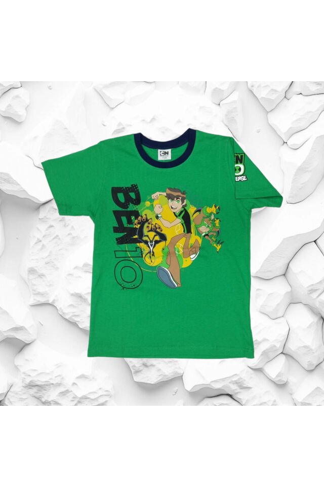 CN Ben 10 Omniverse Erkek Çocuk Şortlu Yazlık Takım Koyu Yeşil - 3 Yaş