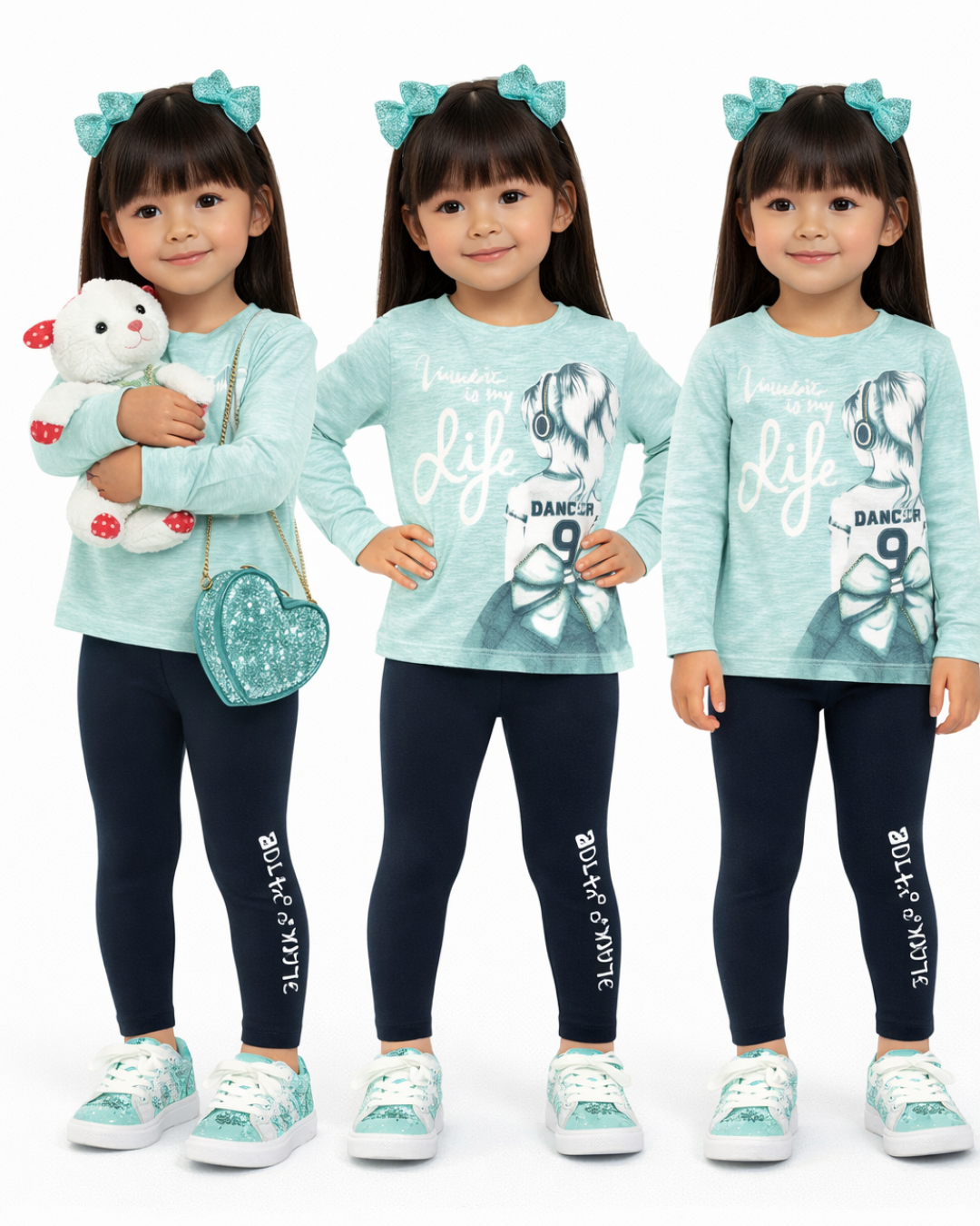 Sani Kız Bebek Spor Taytlı Takım