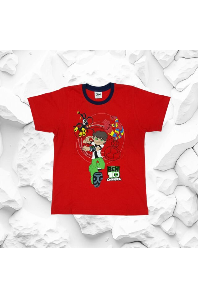 CN Ben 10 Omniverse Erkek Çocuk Şortlu Yazlık Takım Kırmızı - 6 Yaş