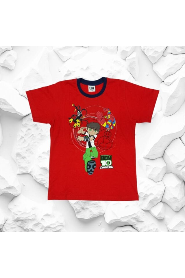 CN Ben 10 Omniverse Erkek Çocuk Şortlu Yazlık Takım Kırmızı - 3 Yaş