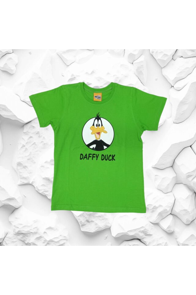 Looney Tunes Daffy Duck Erkek Çocuk Şortlu Yazlık Takım Açık Yeşil - 6 Yaş
