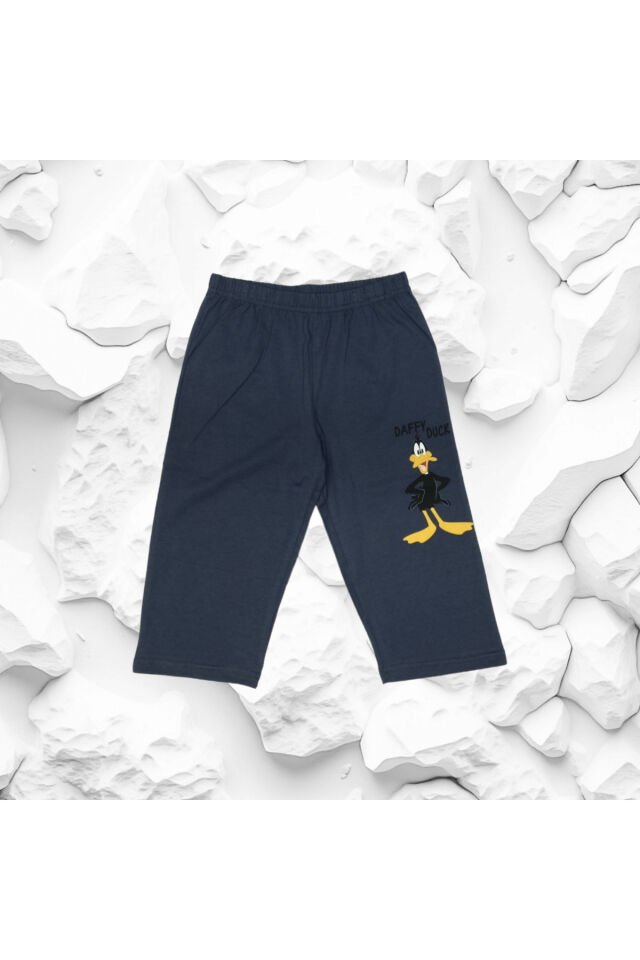 Looney Tunes Daffy Duck Erkek Çocuk Şortlu Yazlık Takım Açık Yeşil - 6 Yaş