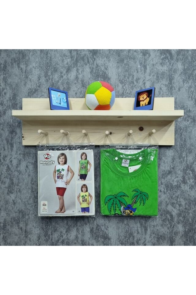 Rolypoly Korsanlar Adası Erkek Çocuk Şortlu Yazlık Takım Açık Yeşil - 5 Yaş