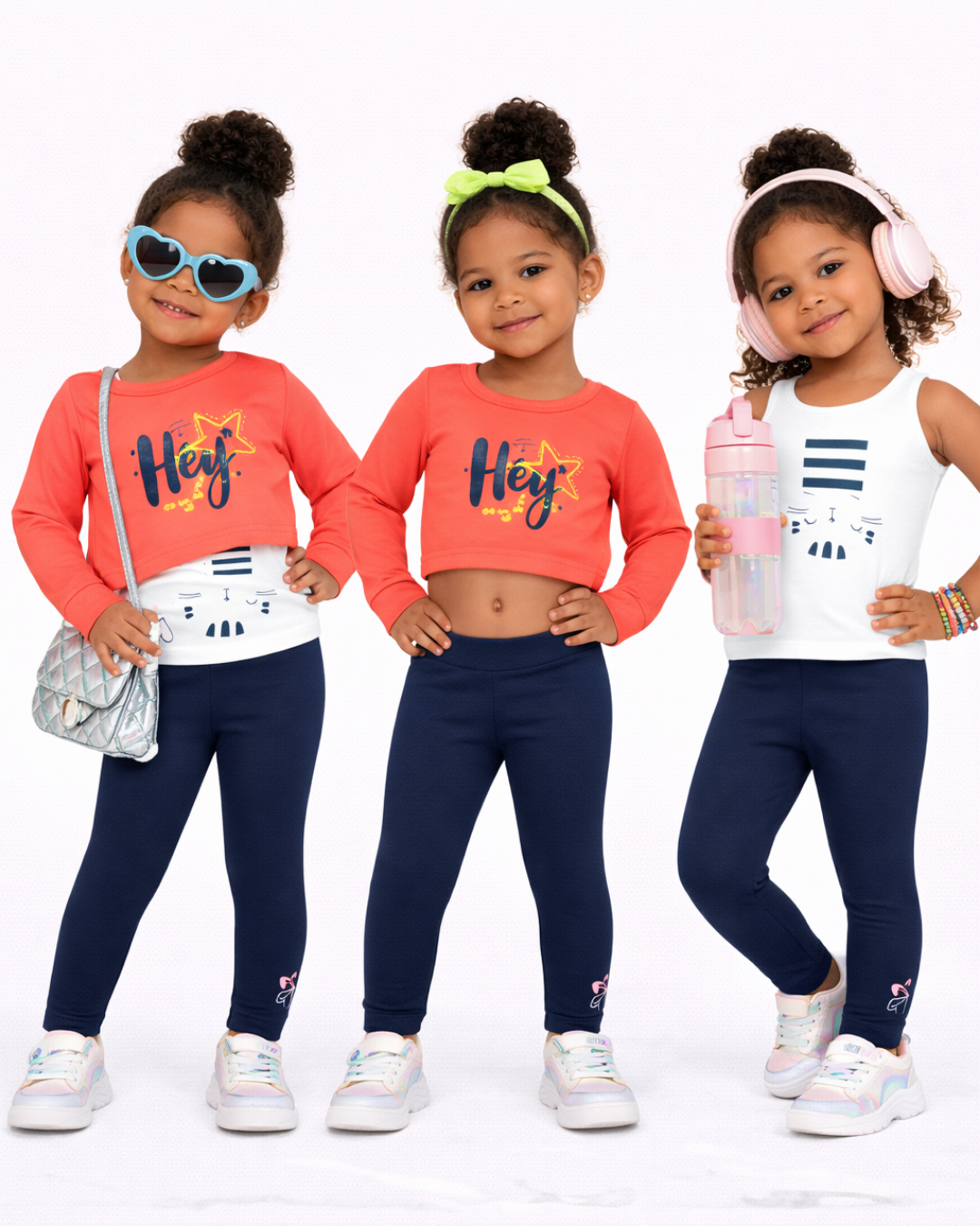 Pelops Kız Bebek Üçlü Spor Taytlı Takım