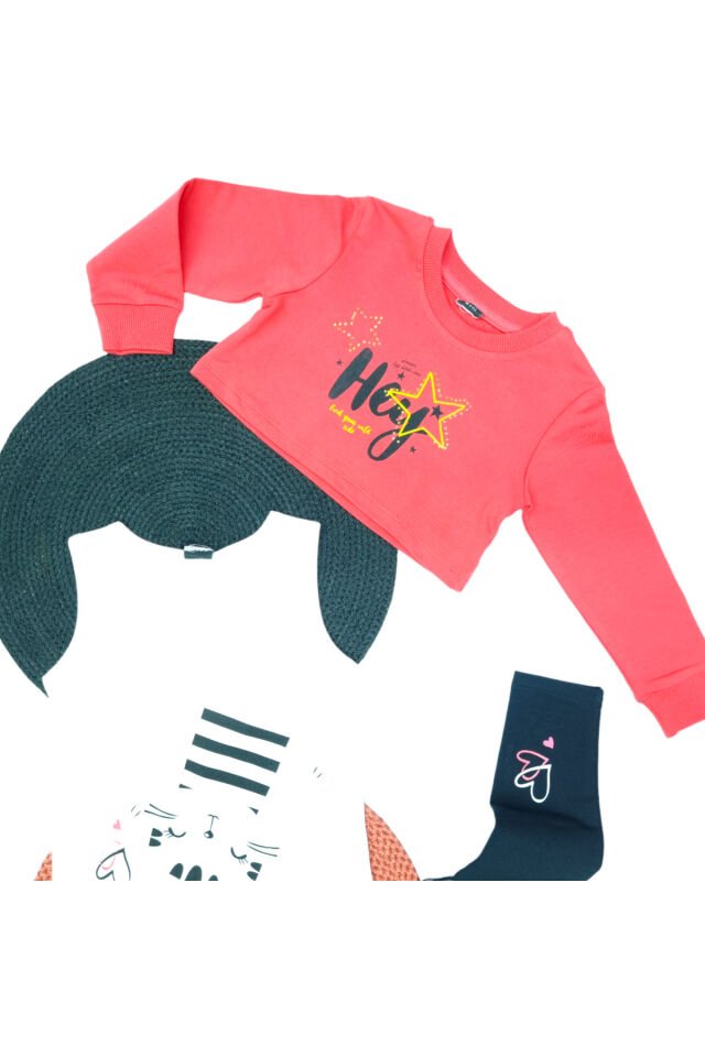 Pelops Kız Bebek Üçlü Spor Taytlı Takım