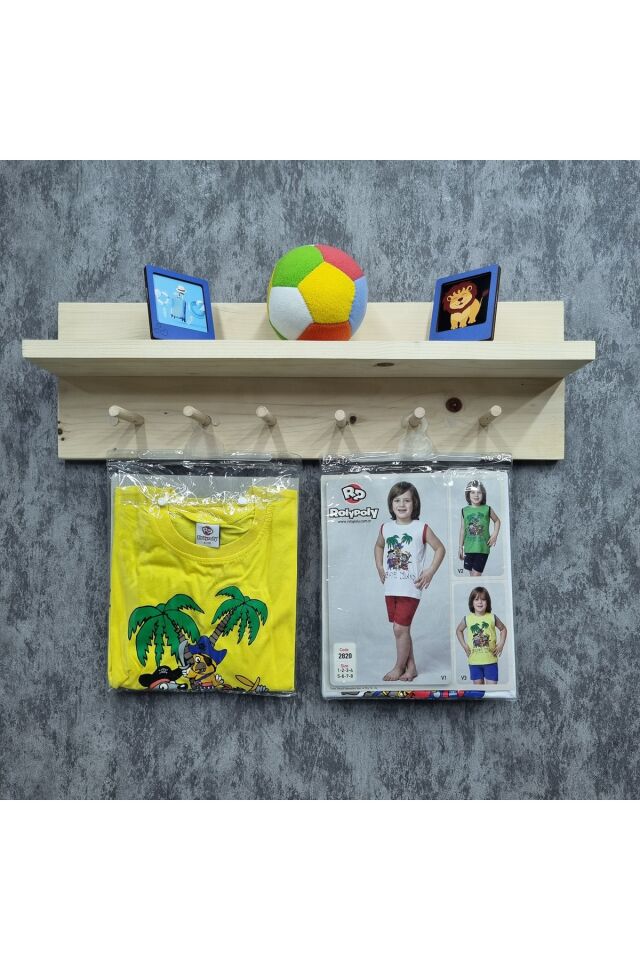 Rolypoly Korsanlar Adası Erkek Çocuk Şortlu Yazlık Takım Sarı - 8 Yaş