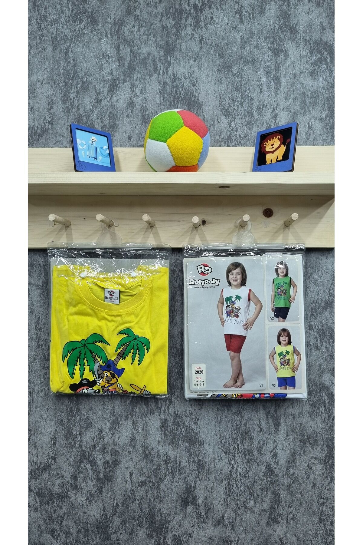 Rolypoly Korsanlar Adası Erkek Çocuk Şortlu Yazlık Takım Sarı - 5 Yaş