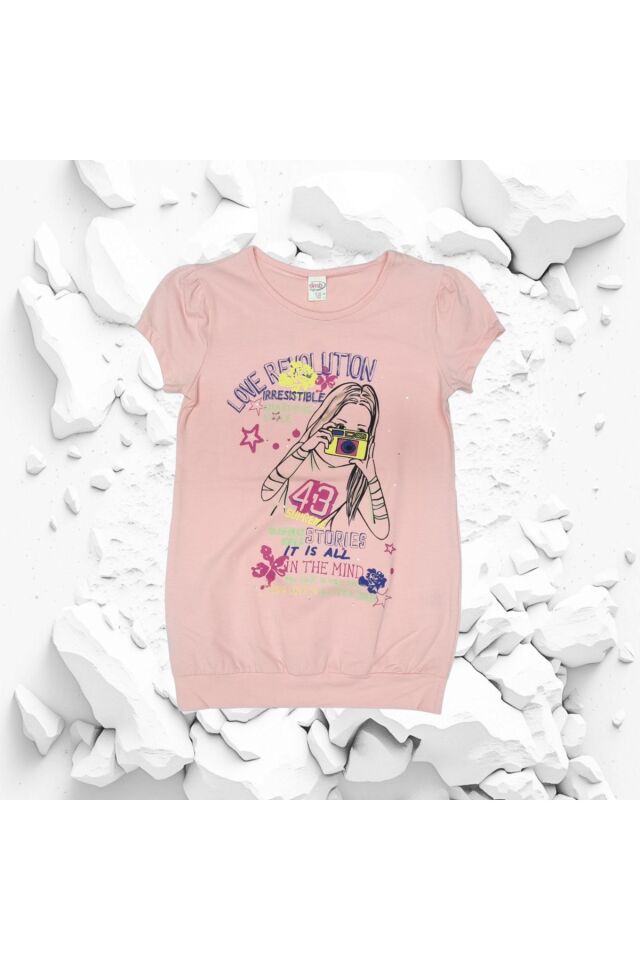 Dmb Kız Çocuk Spor Taytlı Yazlık Takım Pembe - 9-10 Yaş