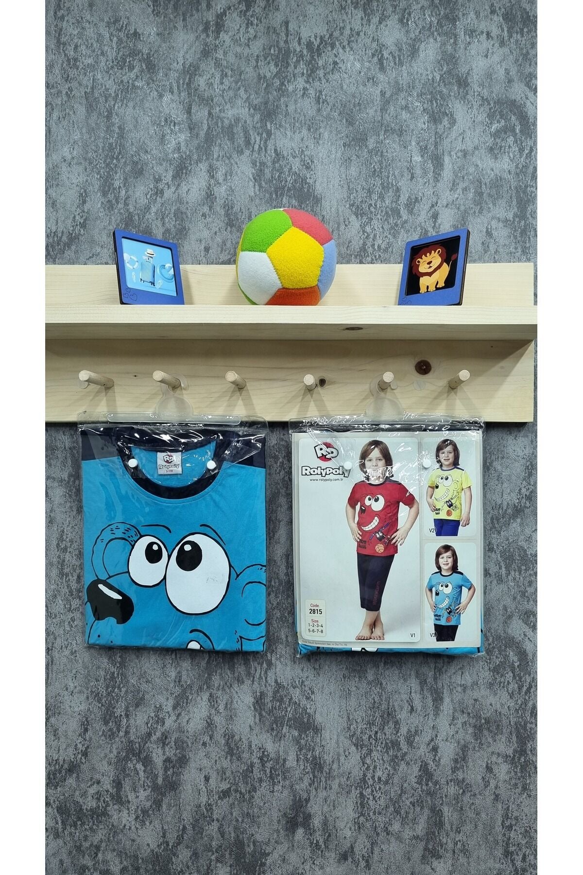 Rolypoly Basketçi Maymun Erkek Çocuk Şortlu Yazlık Takım Mavi - 5 Yaş