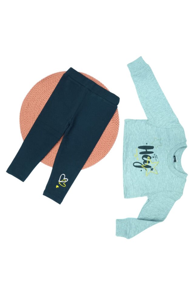 Pelops Kız Bebek Üçlü Spor Taytlı Takım