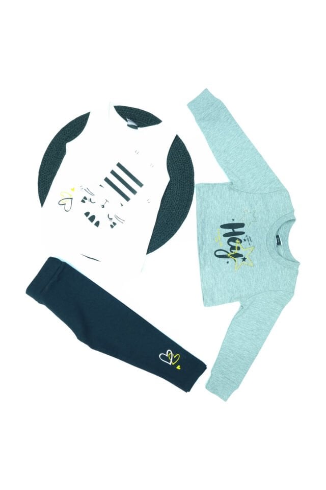 Pelops Kız Bebek Üçlü Spor Eşofman Takım