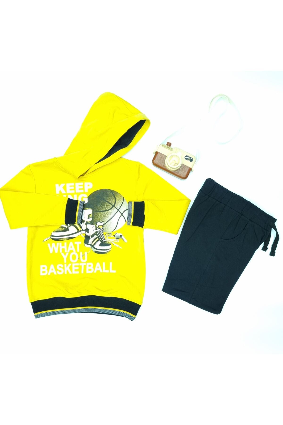 Pelops Erkek Çocuk Spor Eşofman Takım Sarı - 6-7 Yaş
