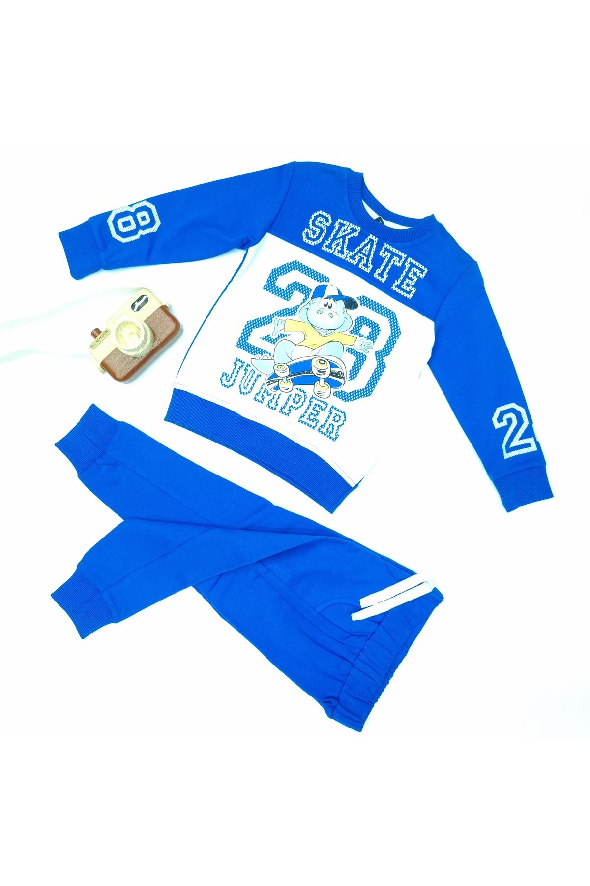 Pelops Erkek Bebek Spor Eşofman Takım Mavi - 3-4 Yaş