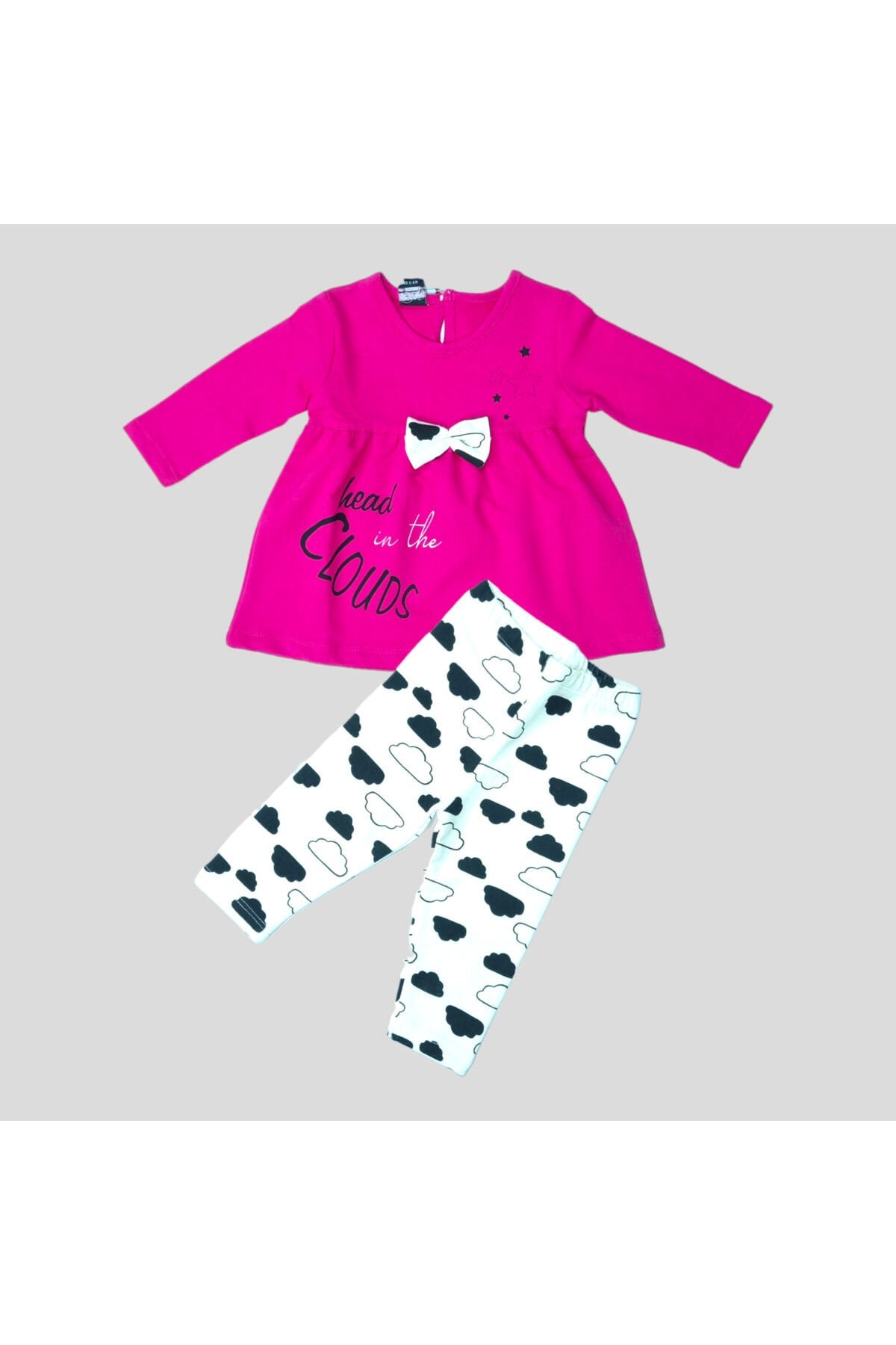 Pelops Kız Bebek Spor Taytlı Takım Fuşya - 6-9 Ay