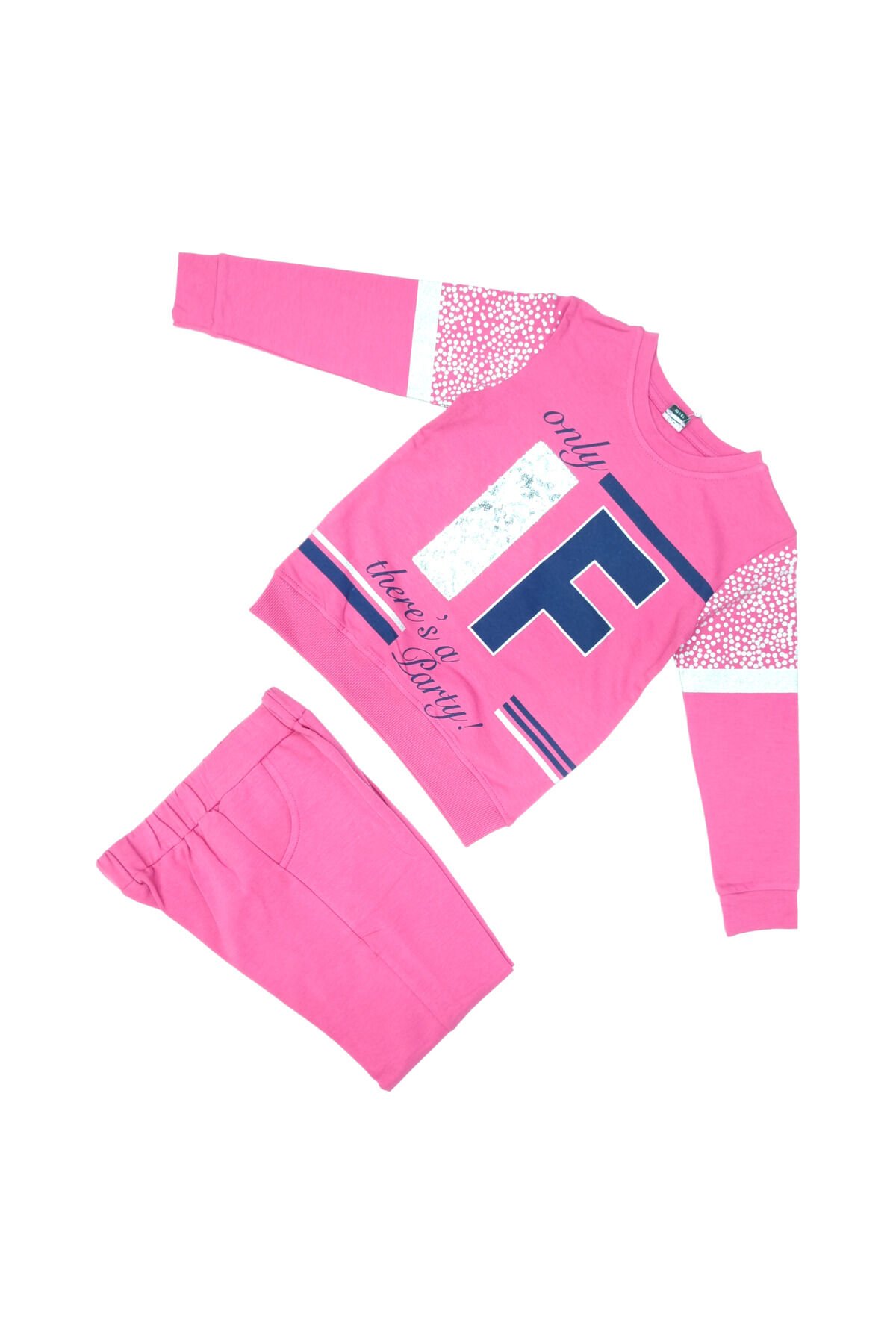 Pelops Kız Çocuk Spor Eşofman Takım Pembe - 8-9 Yaş